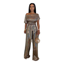 Load image into Gallery viewer, Sequins Wide Leg Jumpsuit
