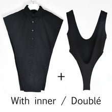 Load image into Gallery viewer, Deep V-Neck Bodysuit and Shirt Combo
